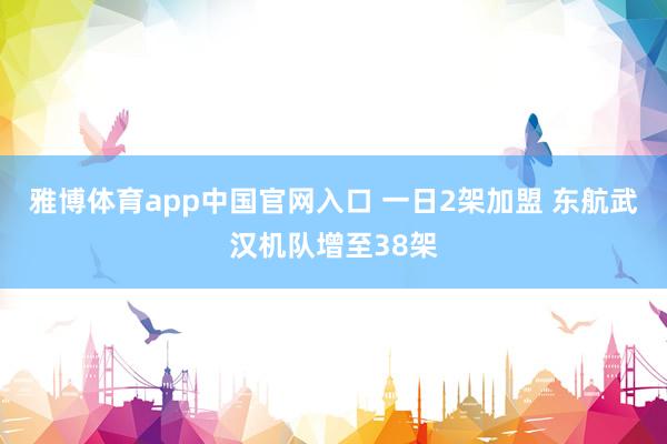 雅博体育app中国官网入口 一日2架加盟 东航武汉机队增至38架