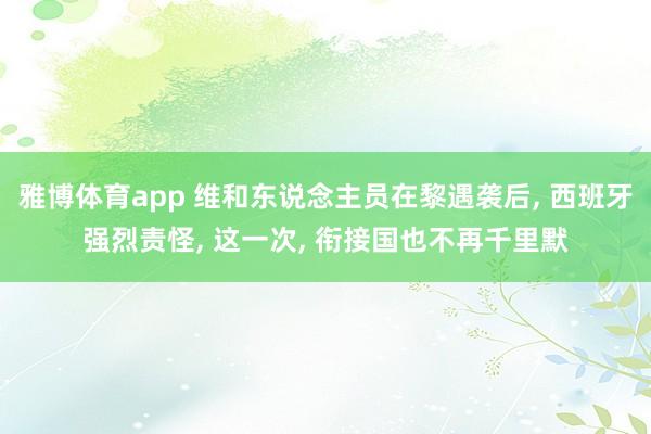 雅博体育app 维和东说念主员在黎遇袭后， 西班牙强烈责怪， 这一次， 衔接国也不再千里默
