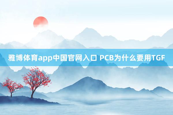 雅博体育app中国官网入口 PCB为什么要用TGF
