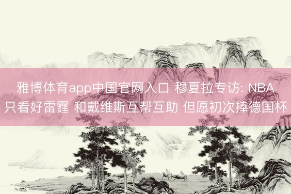 雅博体育app中国官网入口 穆夏拉专访: NBA只看好雷霆 和戴维斯互帮互助 但愿初次捧德国杯