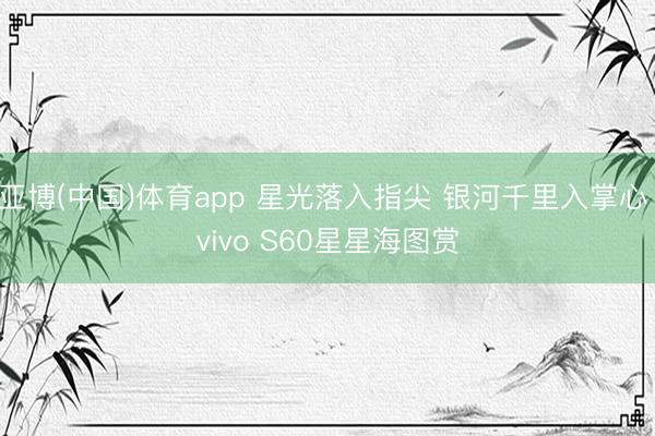 亚博(中国)体育app 星光落入指尖 银河千里入掌心 vivo S60星星海图赏