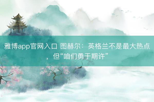 雅博app官网入口 图赫尔：英格兰不是最大热点，